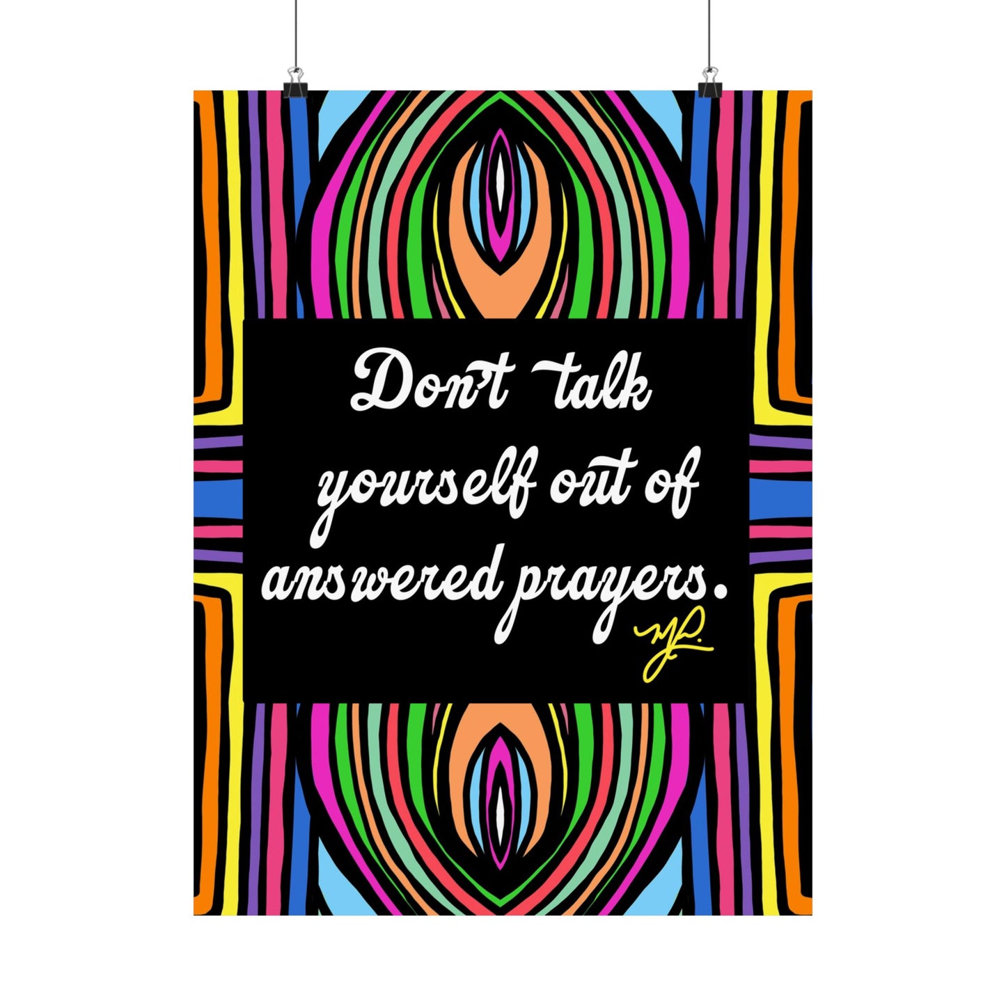 "Don't Talk Yourself" (SWL) - Premium Matte Vertical Poster