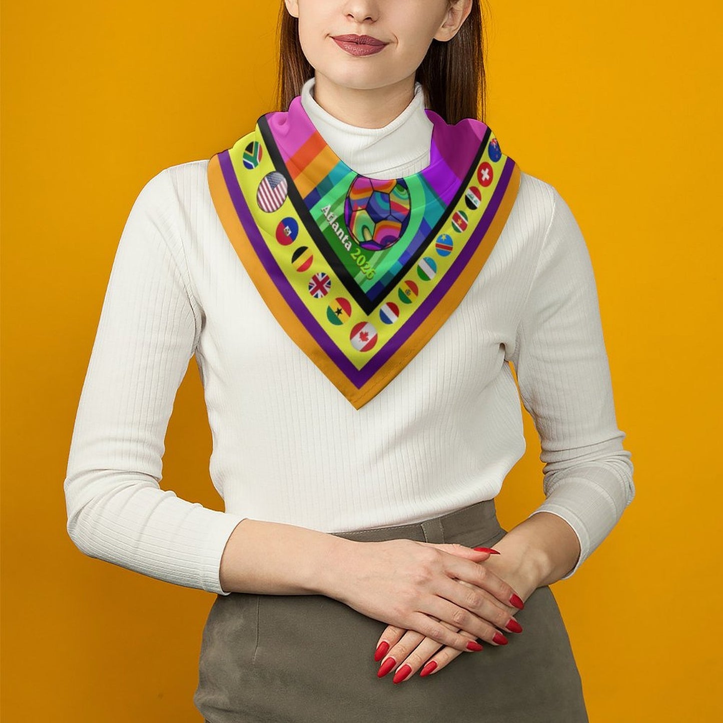 ATL Varsity Wave Satin Scarf