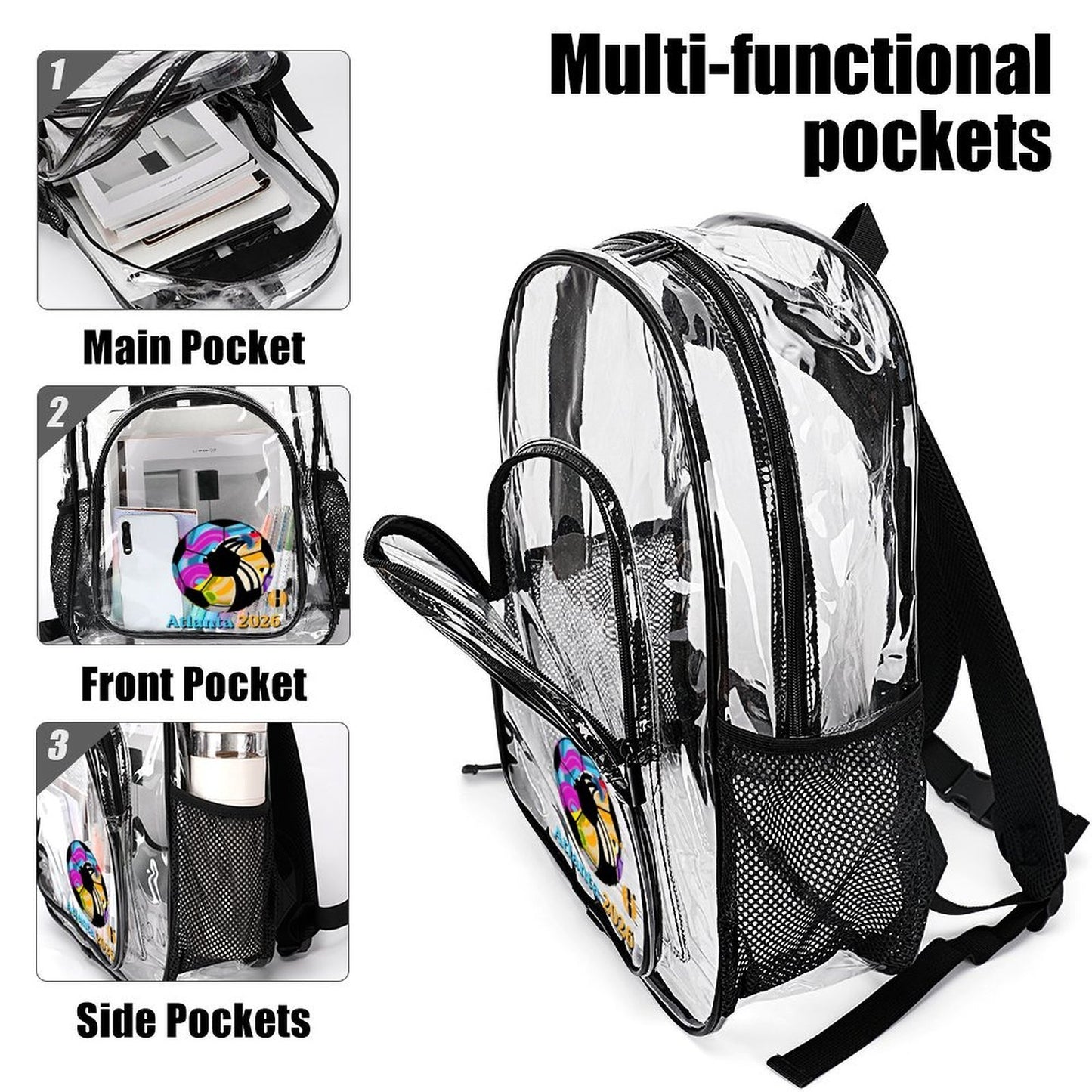 ATL Midtown Motion- Clear Stadium Backpack