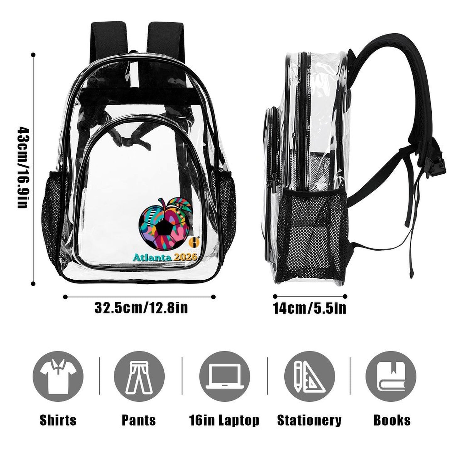 ATL Peachwave-  Clear Stadium Backpack