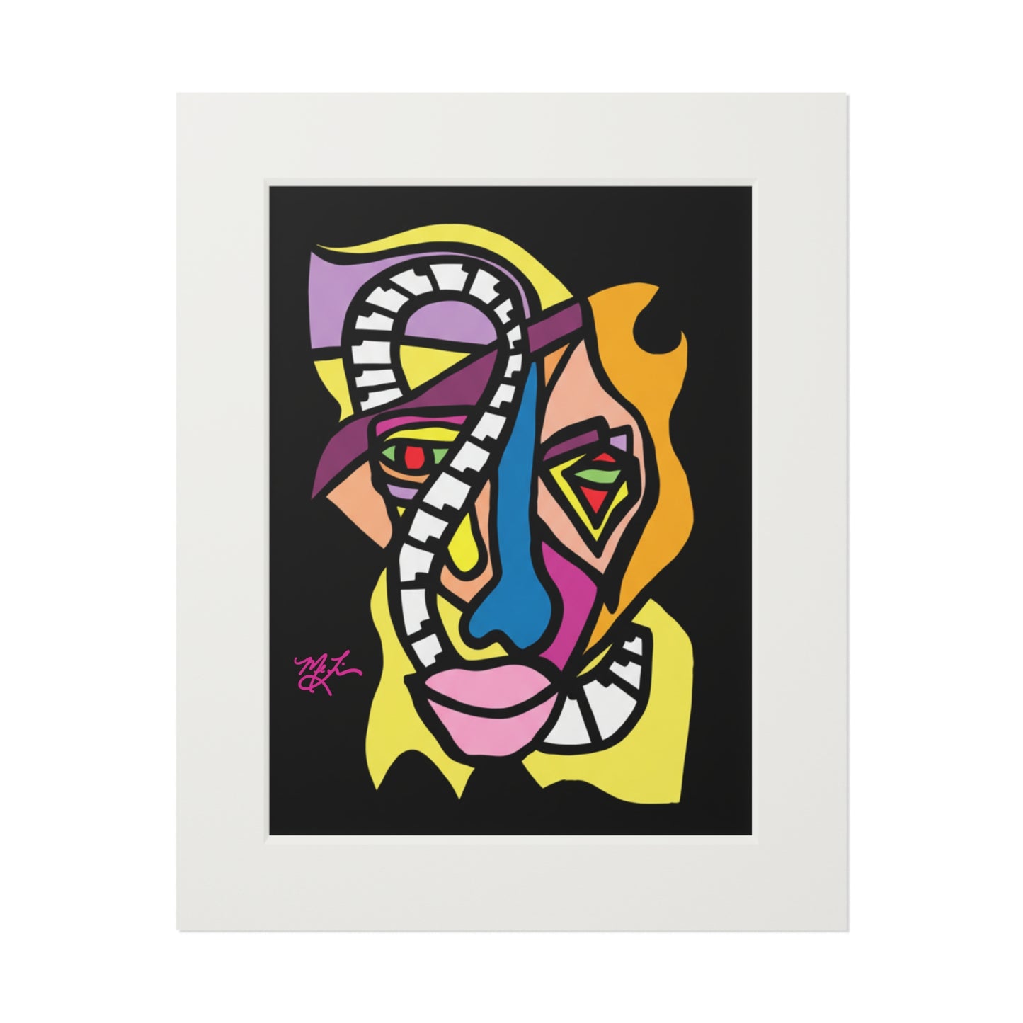 Jazzman (Black)- Fine Art Prints (Passepartout Paper Frame)