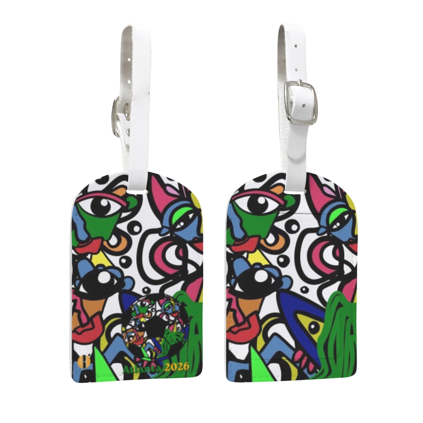 ATL Global Groove Leather Luggage Tag (One Per Order)
