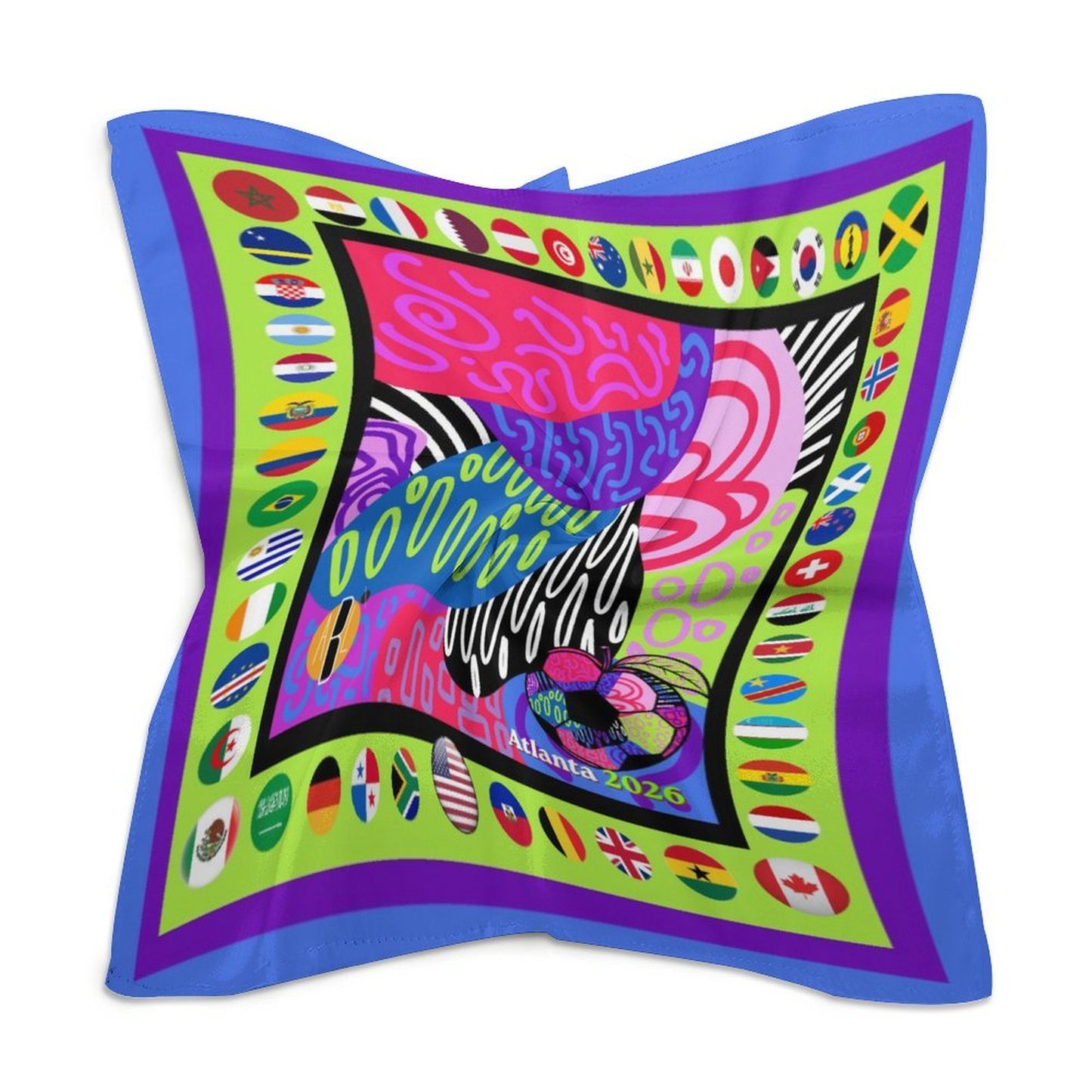 ATL Ponce Pop Satin Scarf