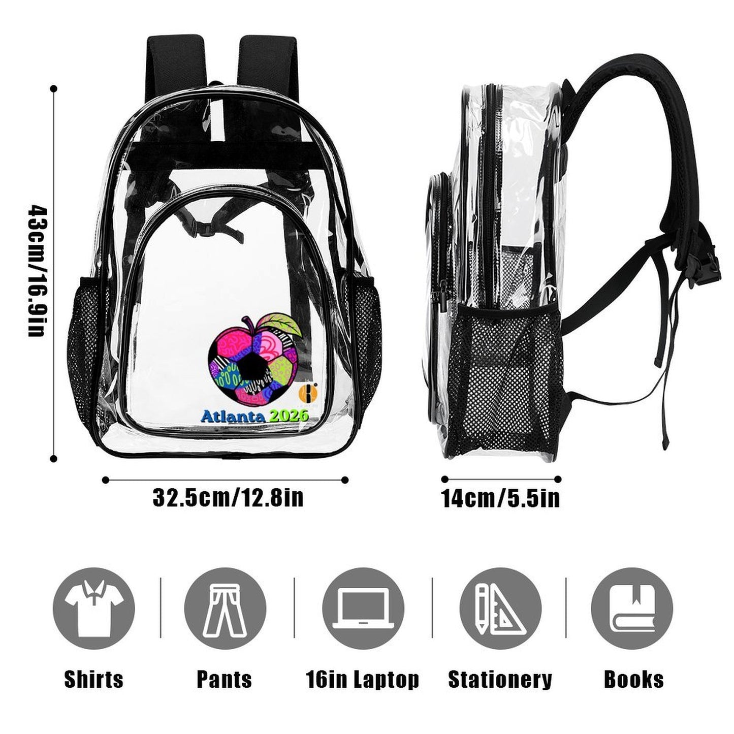 ATL Ponce Pop Clear -Stadium Backpack