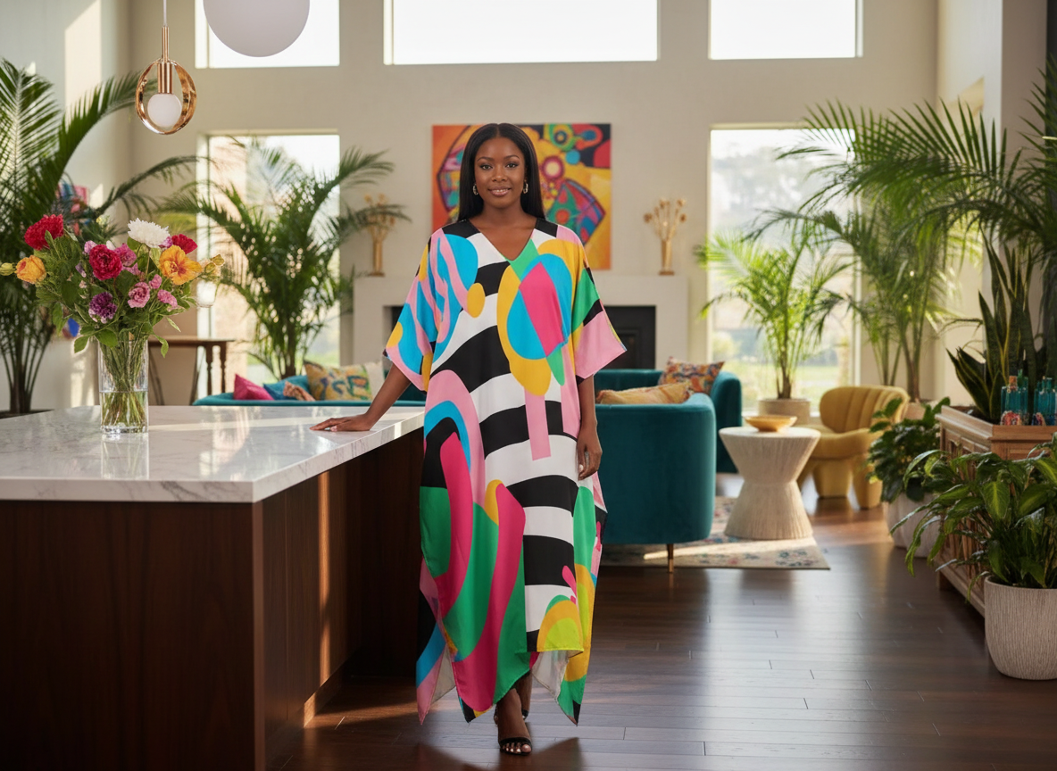 Amayah Design – Elevated MuMu Faux Silk Kaftan