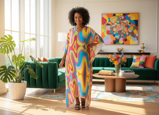 Aziza  Design – Elevated MuMu Faux Silk Kaftan