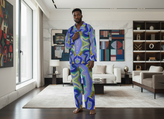 Bheka Design – Men’s Long Sleeve Pajama 2-Piece Set