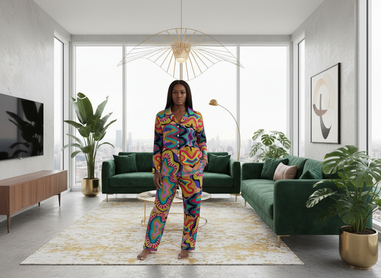 Cleopatra Design-Women's Silky Pajama Set