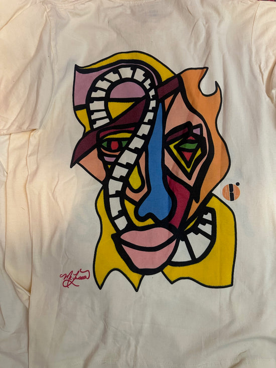 “Art Saved My Life” w/ Jazzman Art – Drop Shoulder Heavyweight Shirt (Tan/Cream)