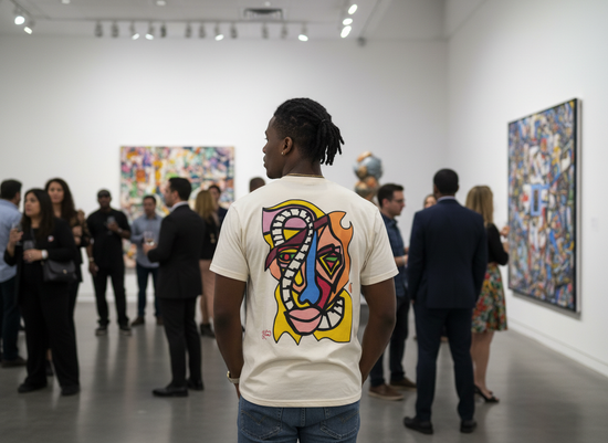 “Art Saved My Life” w/ Jazzman Art – Drop Shoulder Heavyweight Shirt (Tan/Cream)