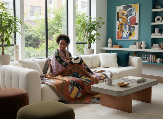 Abeille Creations- Lenani Design Woven Blanket