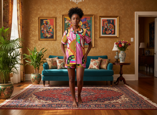 Lenani Design- Women’s Silky Shorts Pajama Set