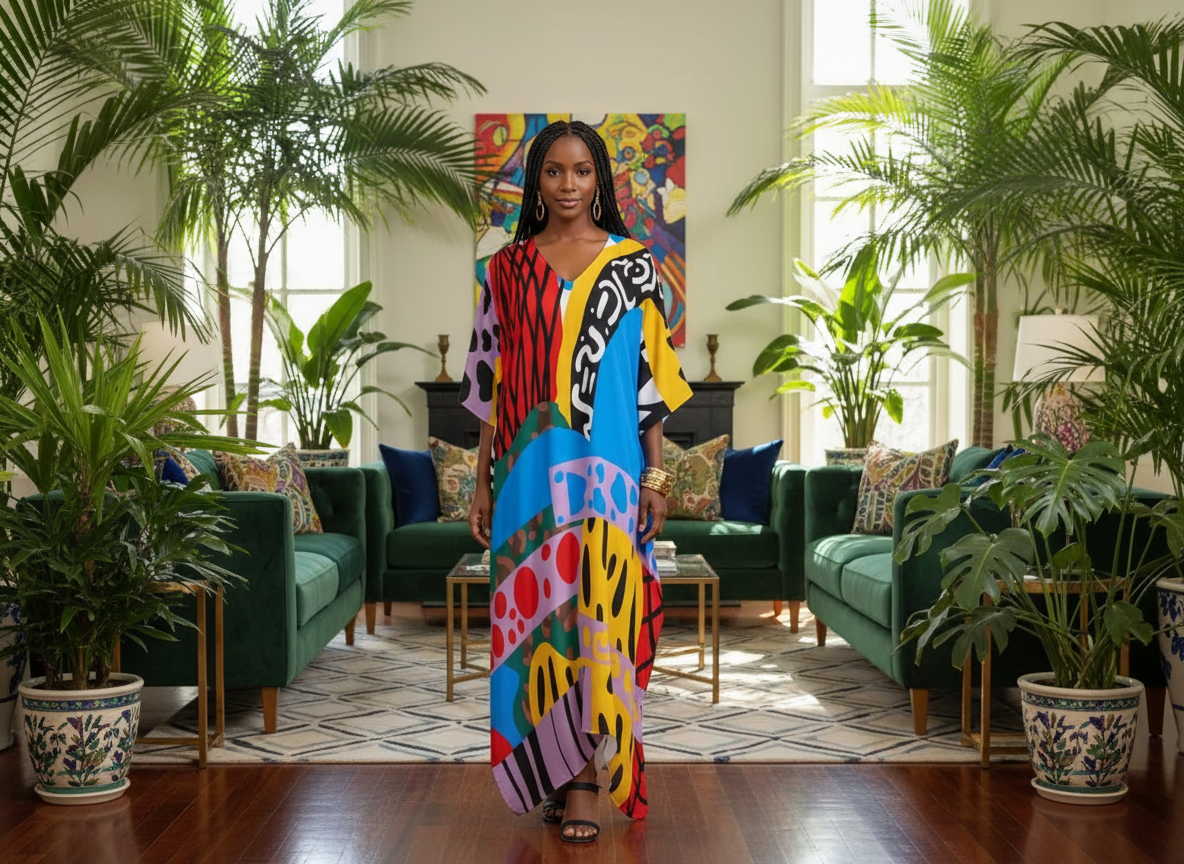 Makena Design – Elevated MuMu Faux Silk Kaftan