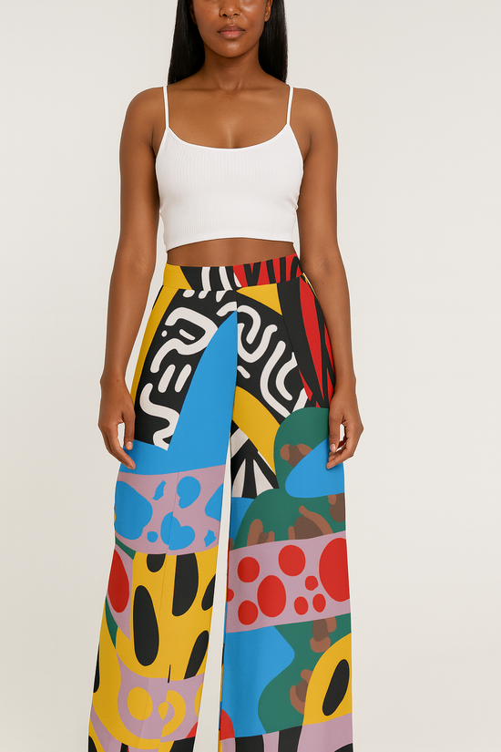 Makena Wide-Leg High-Waist Pants