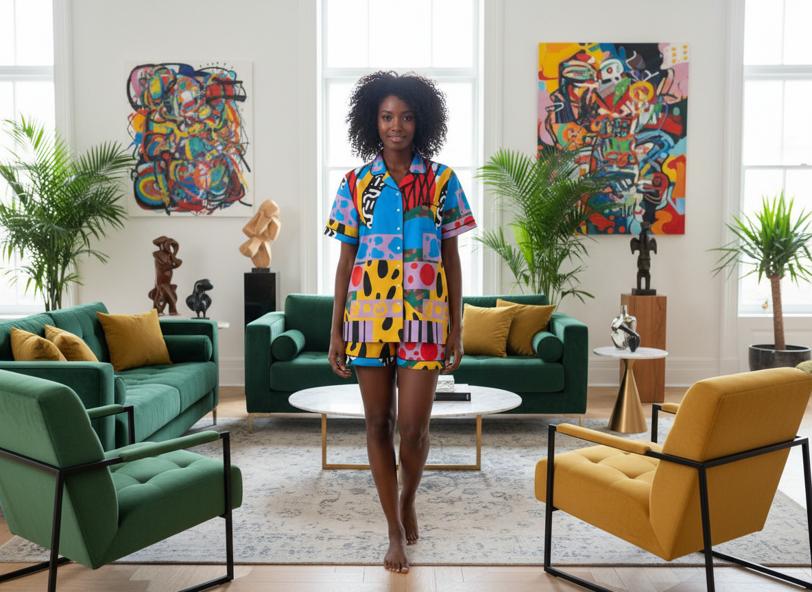 Makena Design- Women’s Silky Shorts Pajama Set