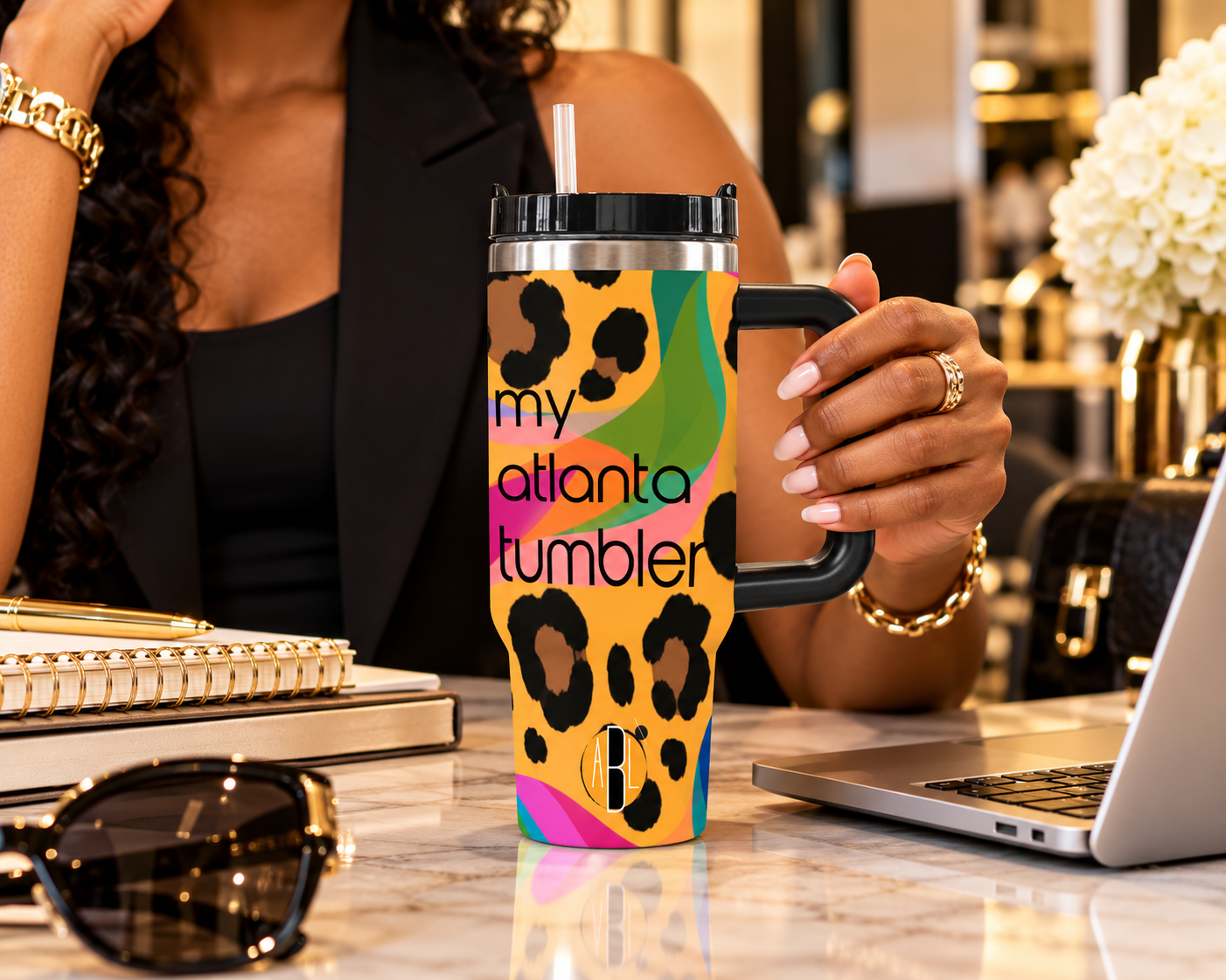 Chroma Leopard Design- My Atlanta Tumbler (40oz)