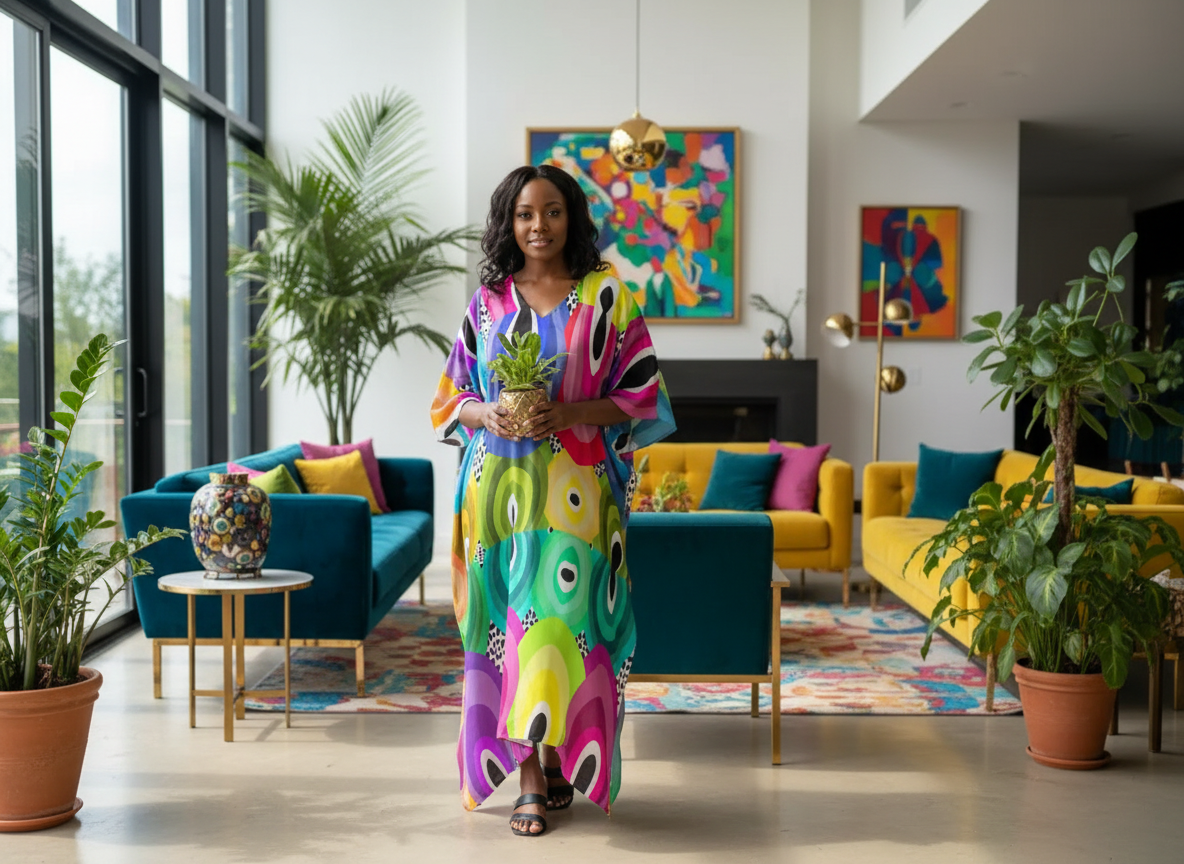 Pendo Design – Elevated MuMu Faux Silk Kaftan