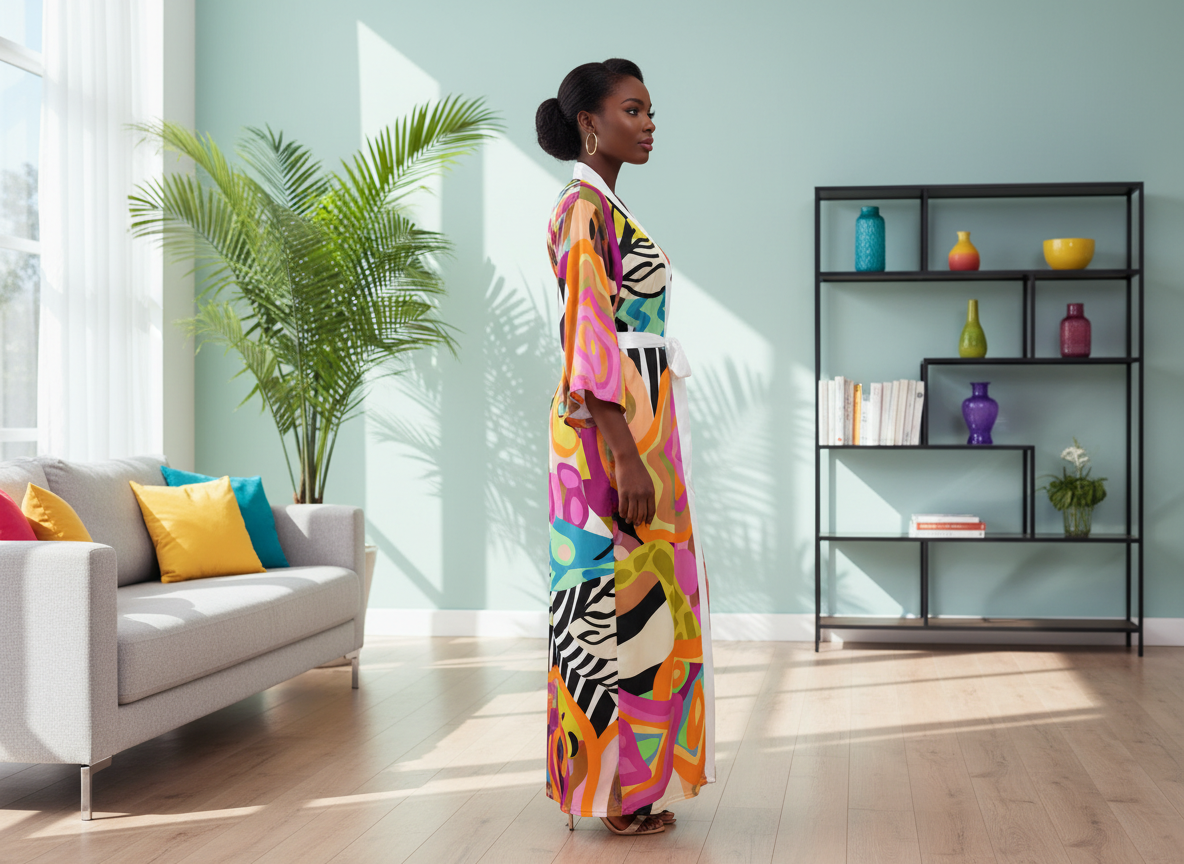 ABEILLE CREATIONS- Safi (Essence of ABL)- Long Kimono Robe