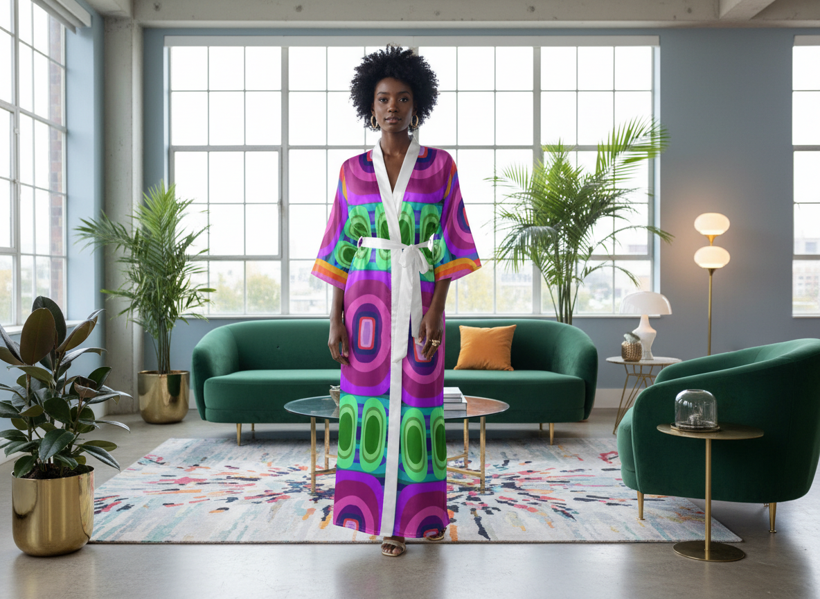 ABEILLE CREATIONS- Queen Taytu - Long Kimono Robe