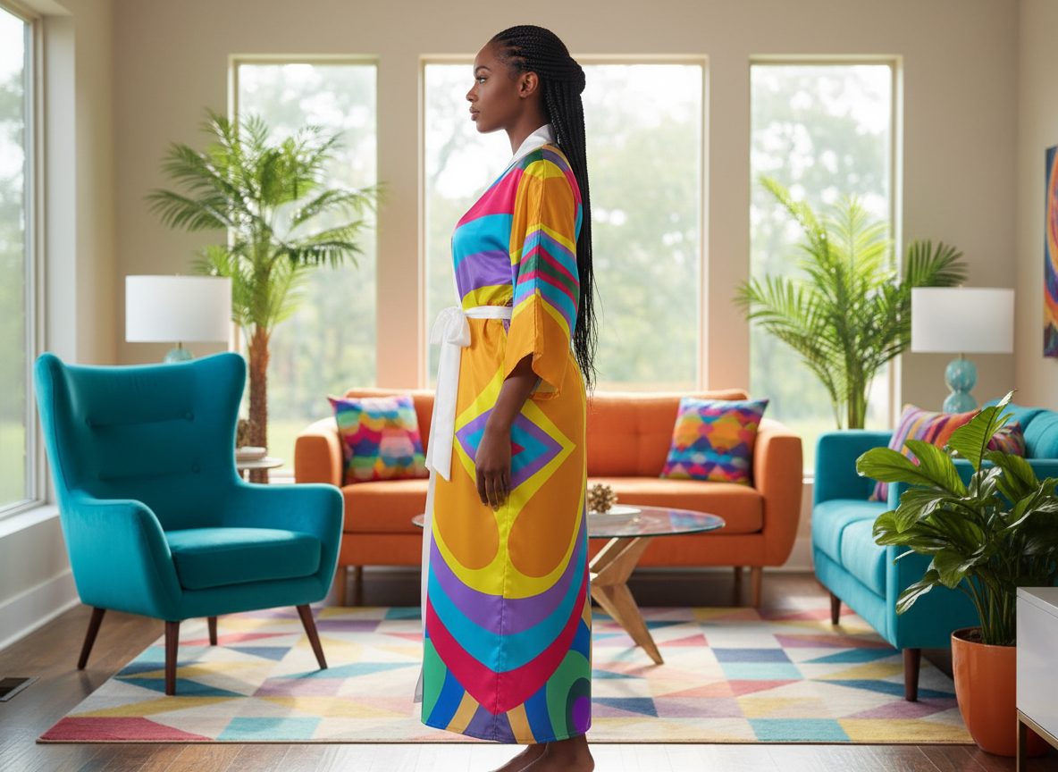 ABEILLE CREATIONS- Queen Ya- Long Kimono Robe