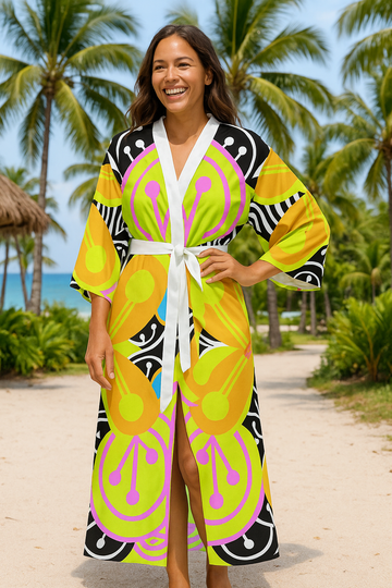 ABEILLE CREATIONS- Queen Yama- Long Kimono Robe – Abeille