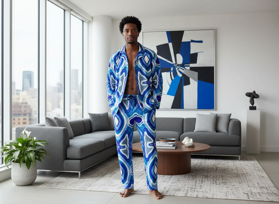 Sekou Design – Men’s Long Sleeve Pajama 2-Piece Set