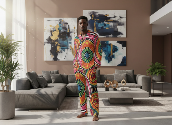 Thabo Design – Men’s Long Sleeve Pajama 2-Piece Set