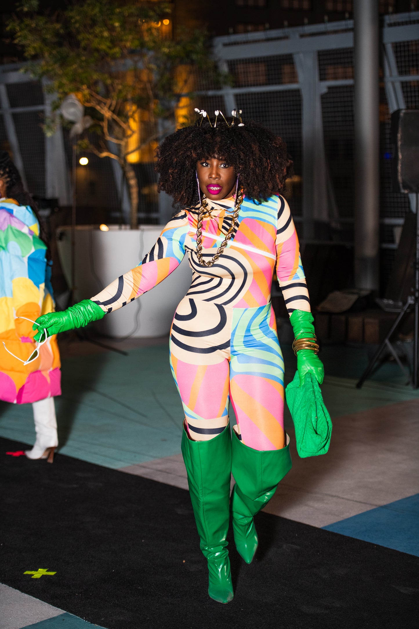 Keba Women’s Long-Sleeve High-Neck Jumpsuit w/ Zipper