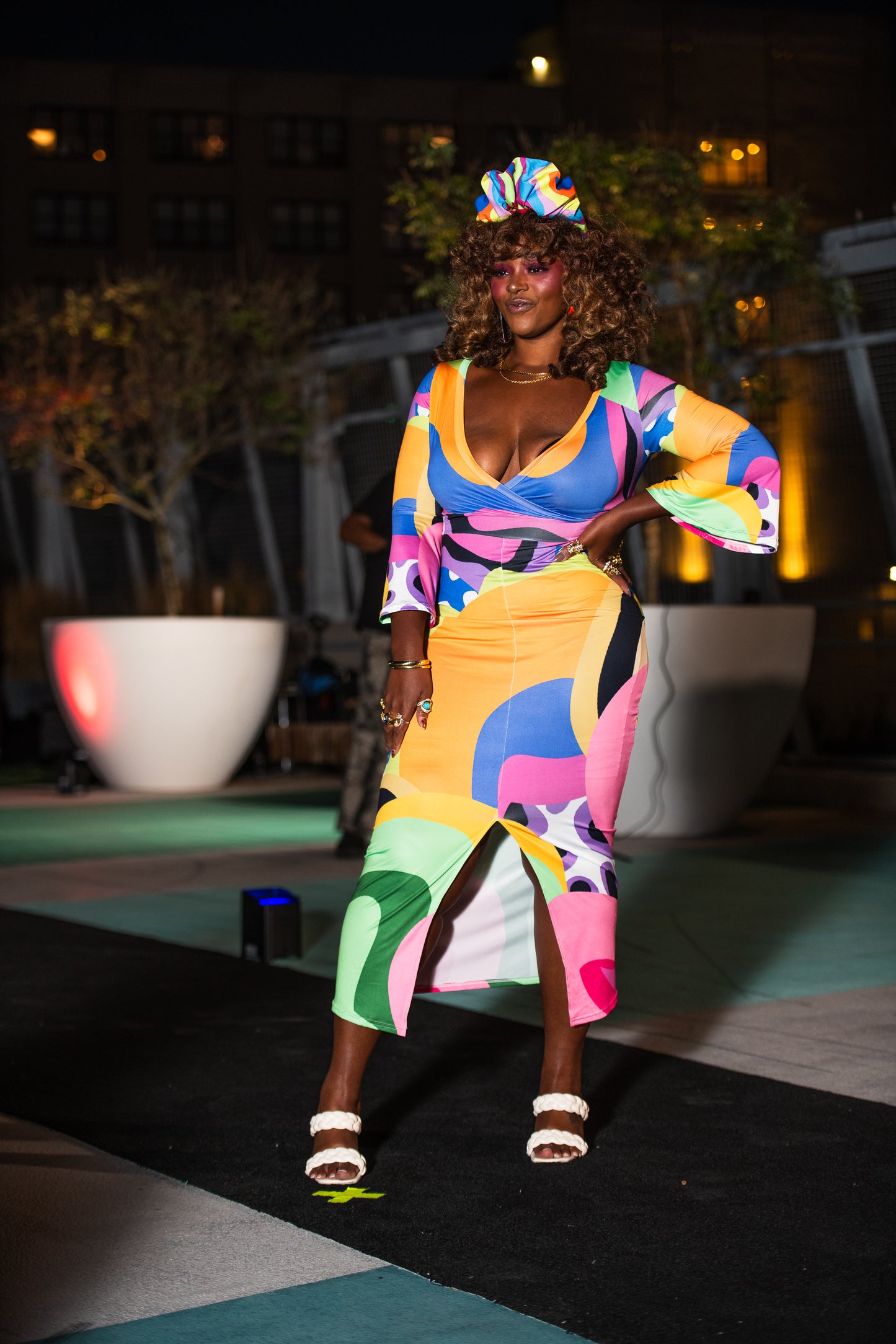 Amara Women’s V-Neck Long Sleeve Maxi Dress