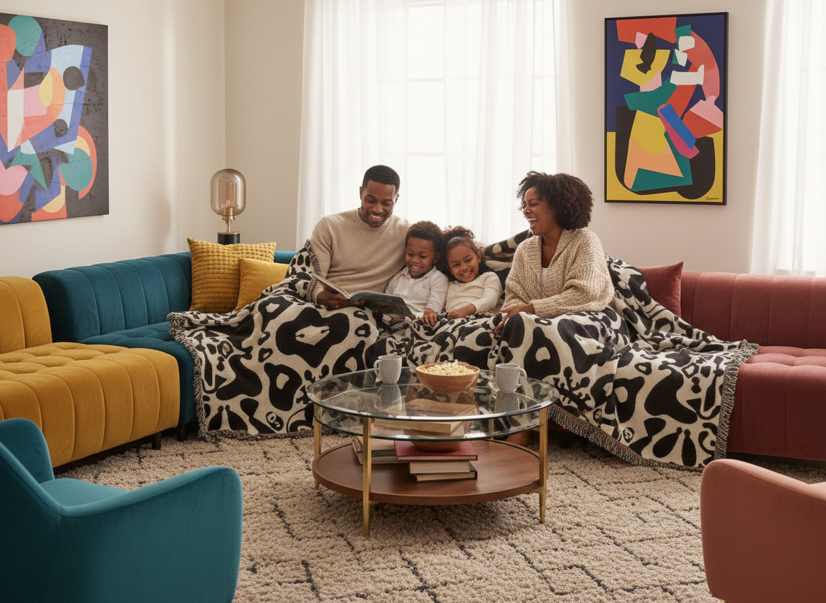 Abeille Creations - Zola Design Woven Blanket