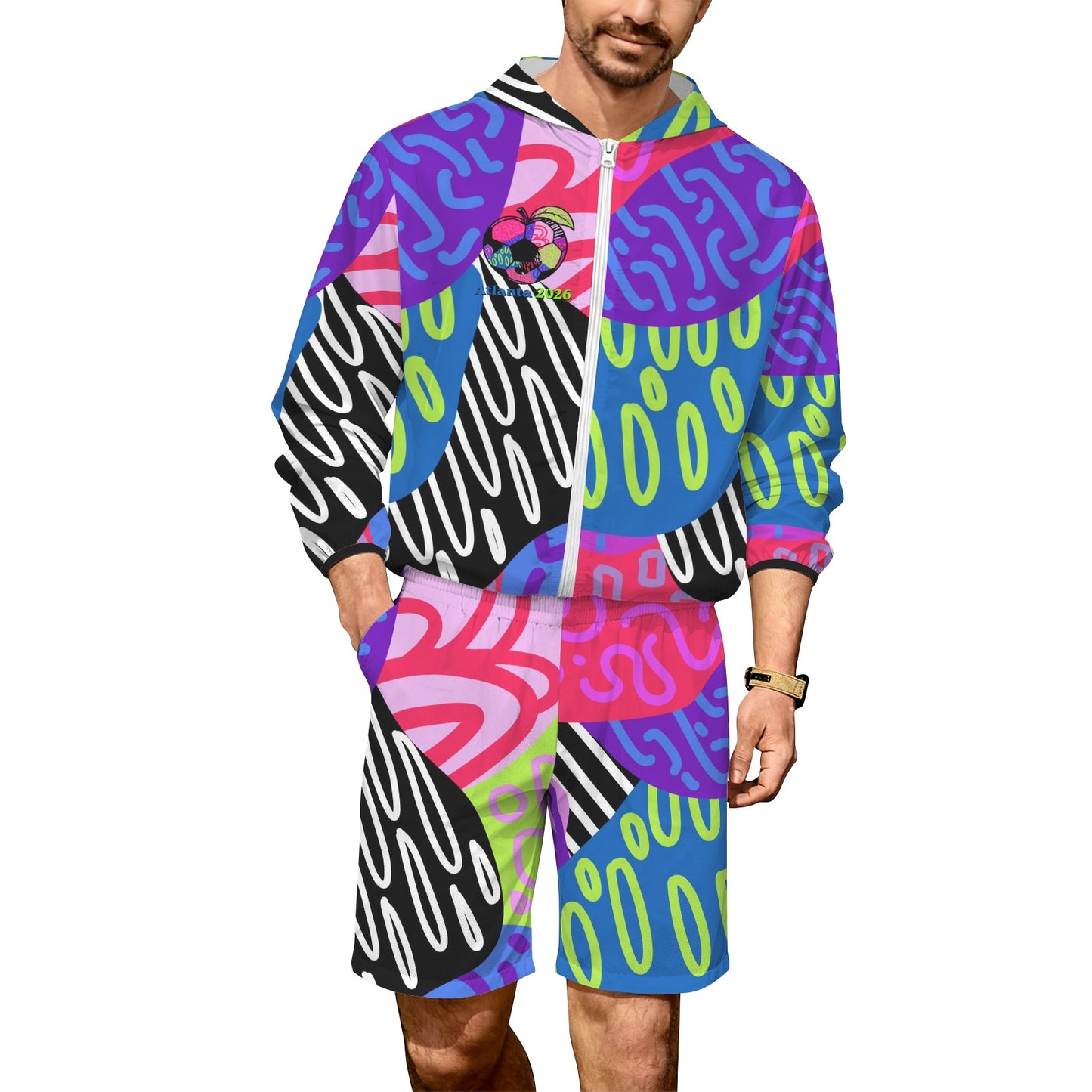 ATL Ponce Pop Men’s Lightweight Sun Hoodie & Shorts Set