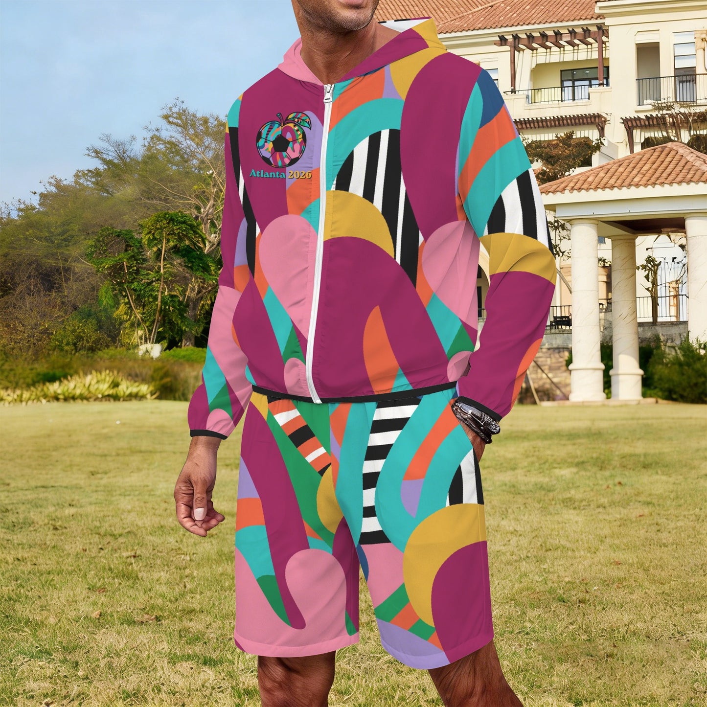 ATL Peachwave Men’s Lightweight Sun Hoodie & Shorts Set