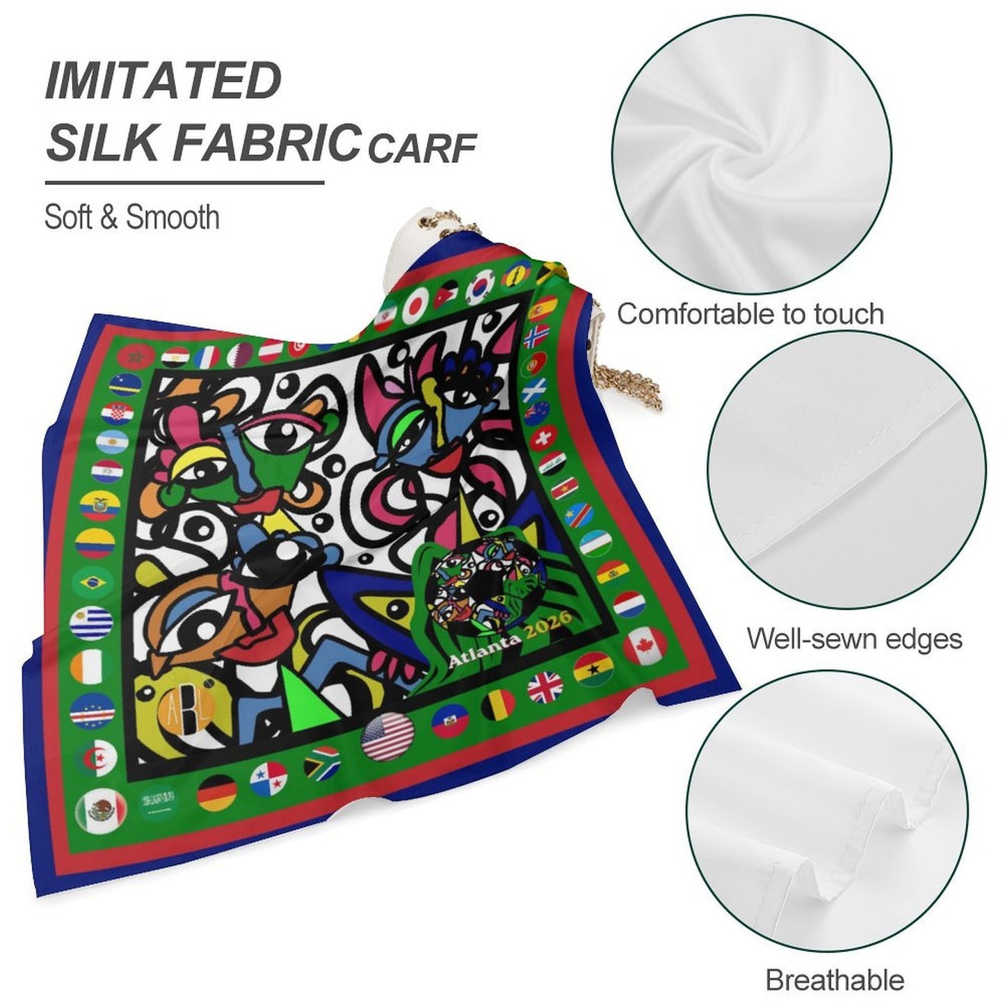 ATL Global Groove Satin Scarf