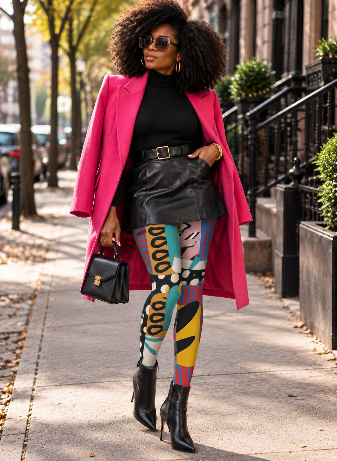 Adinkra Design- Women’s High-Stretch Art Tights