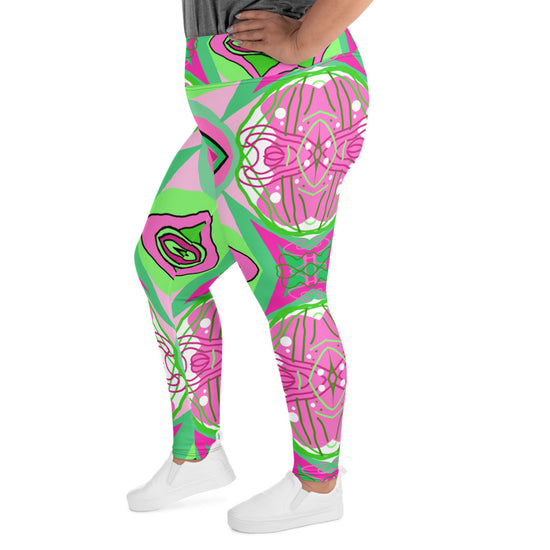 Load image into Gallery viewer, Pink Flow- Plus Size Leggings