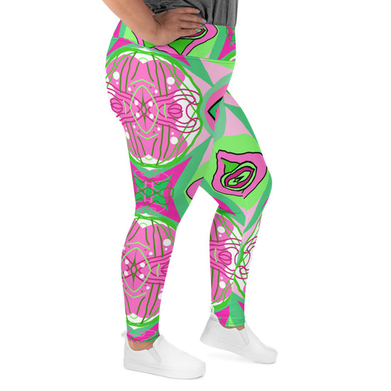 Load image into Gallery viewer, Pink Flow- Plus Size Leggings