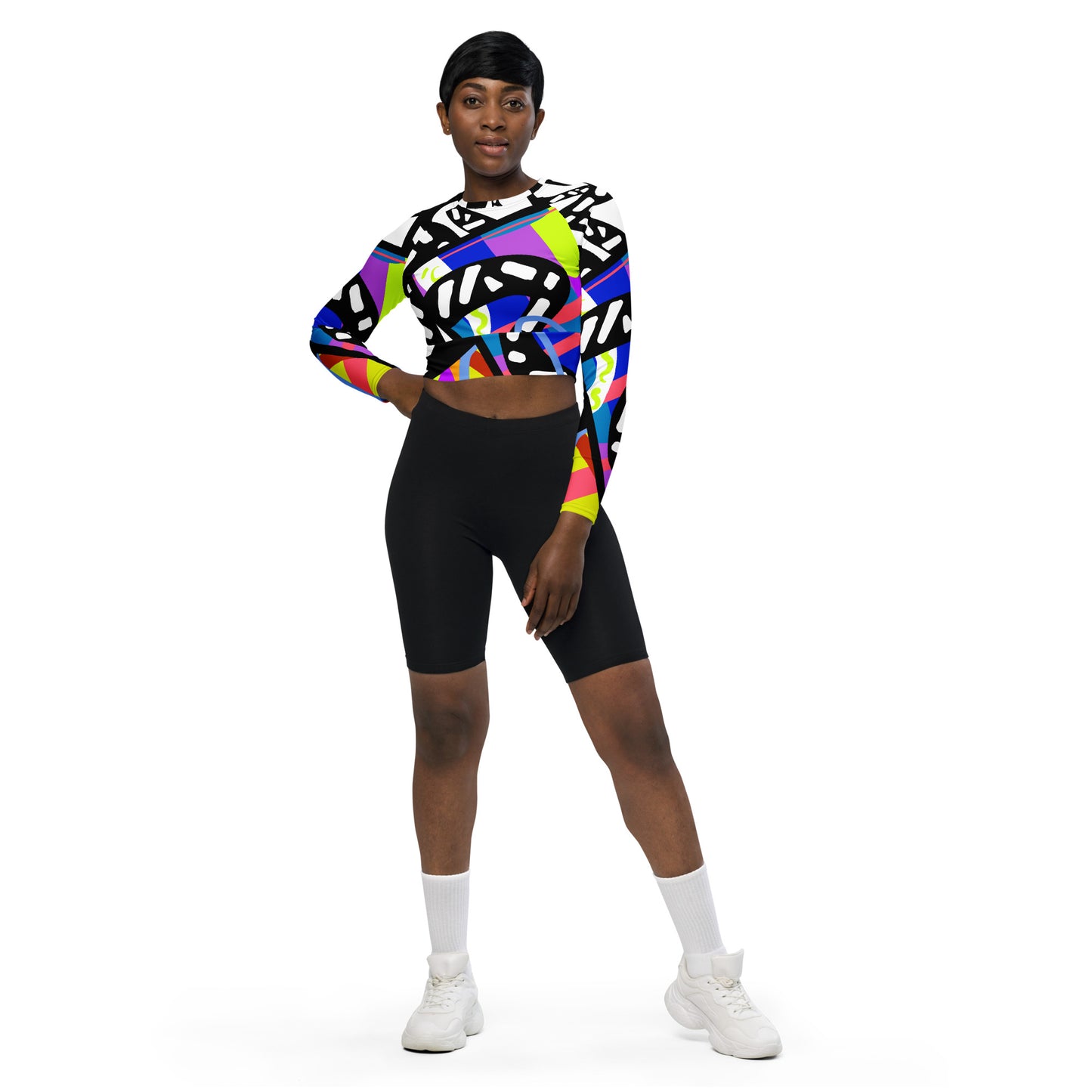 Load image into Gallery viewer, Overtown- long-sleeve crop top