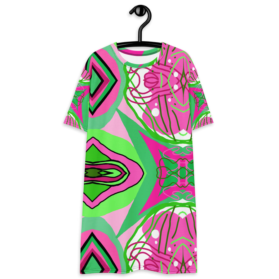 Pink Flow- T-Shirt Dress