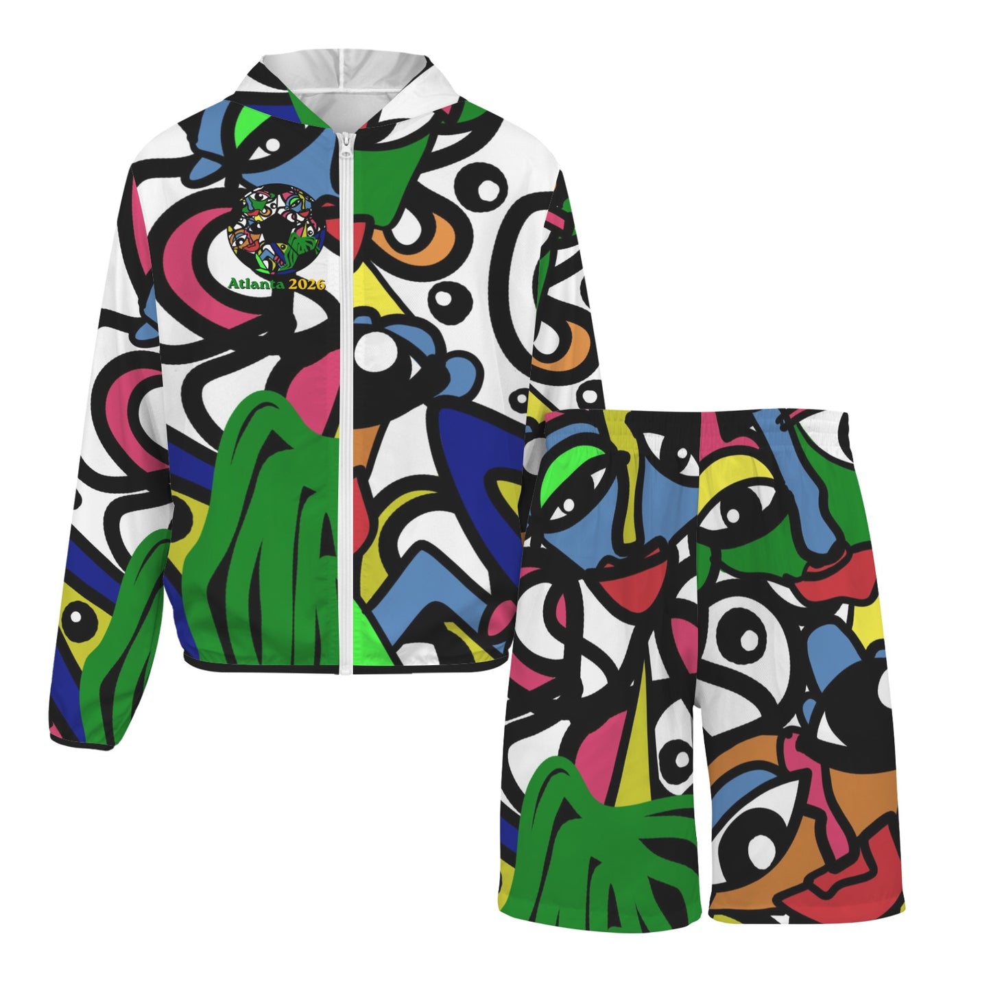 ATL Global Groove Men’s Lightweight Sun Hoodie & Shorts Set