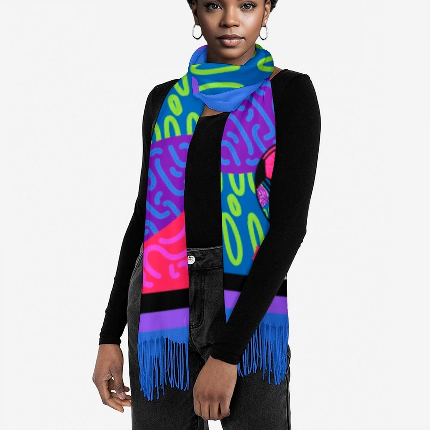ATL Ponce Pop Tassel Scarf