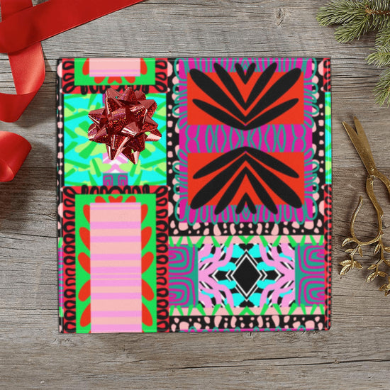 Holiday Adinkra Gift Wrapping Paper - 58"x 23" (3 Rolls)
