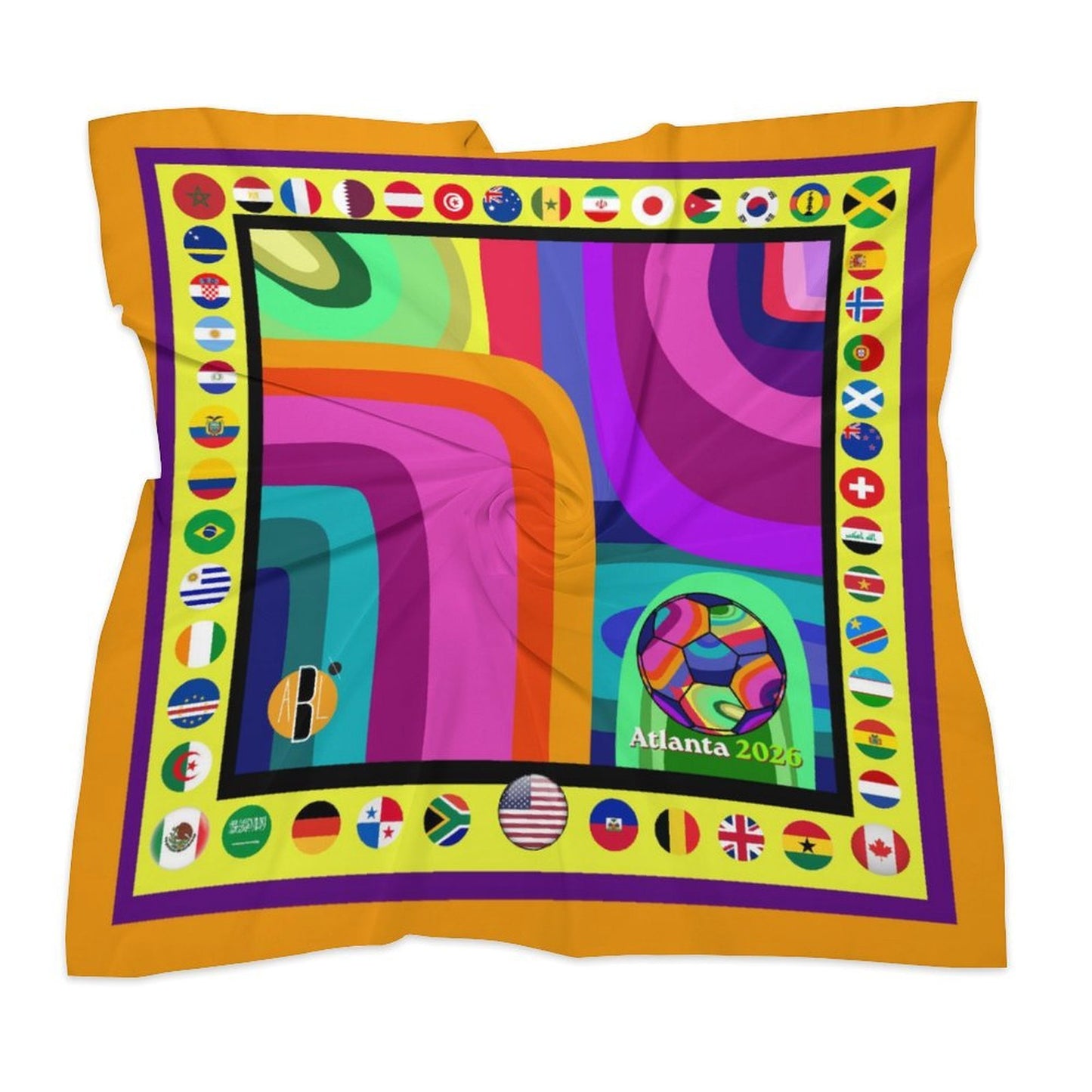 ATL Varsity Wave Satin Scarf
