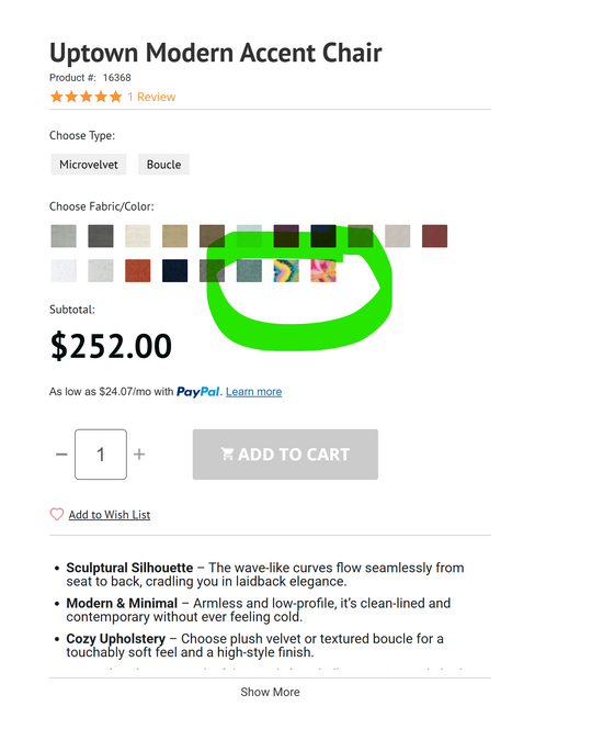 Melissa Mitchell X JAXX - Uptown Modern Accent Chair ( ORDER on Jaxxbeanbags.com ) (Copy)