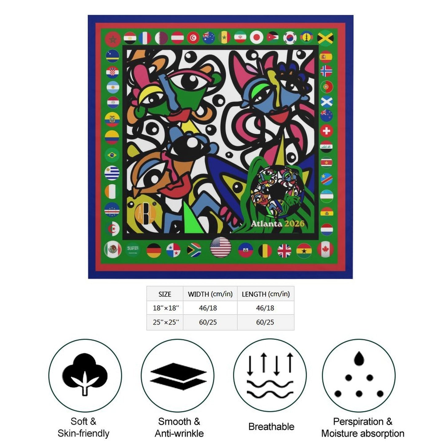 ATL Global Groove Satin Scarf