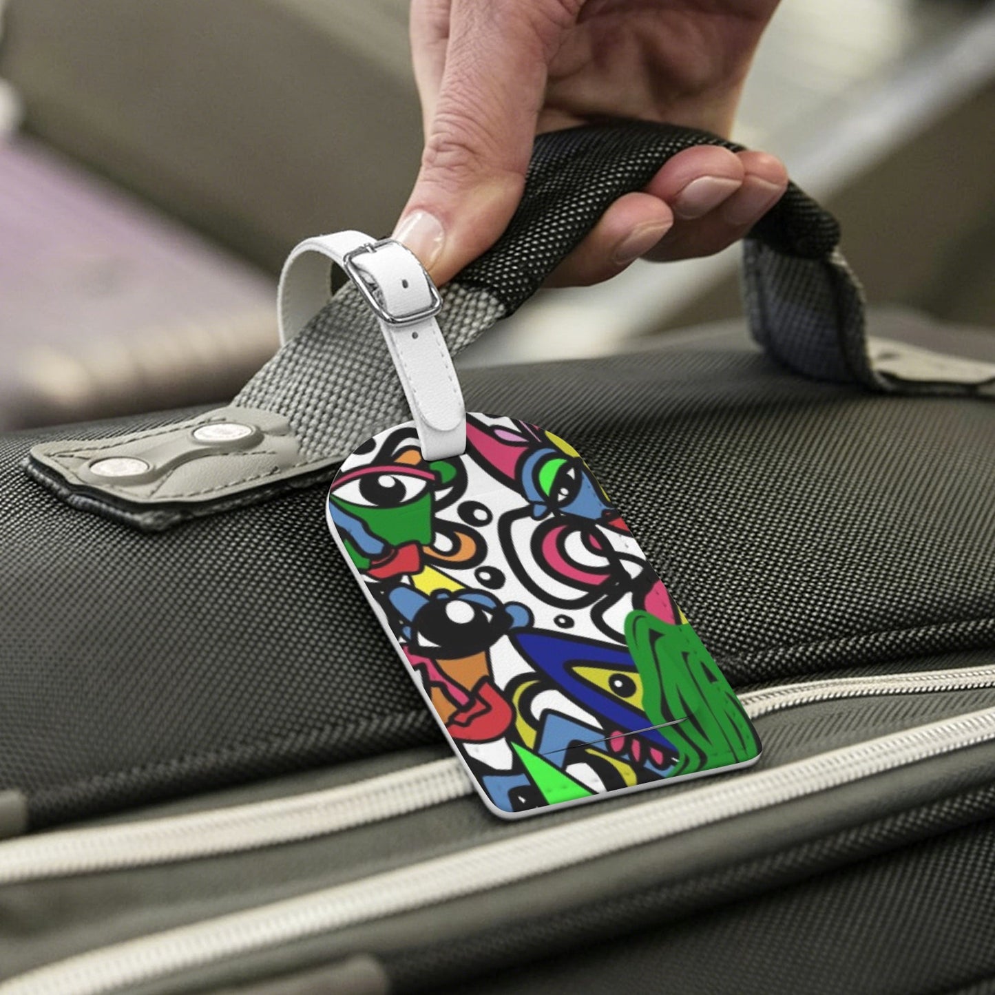 ATL Global Groove Leather Luggage Tag (One Per Order)