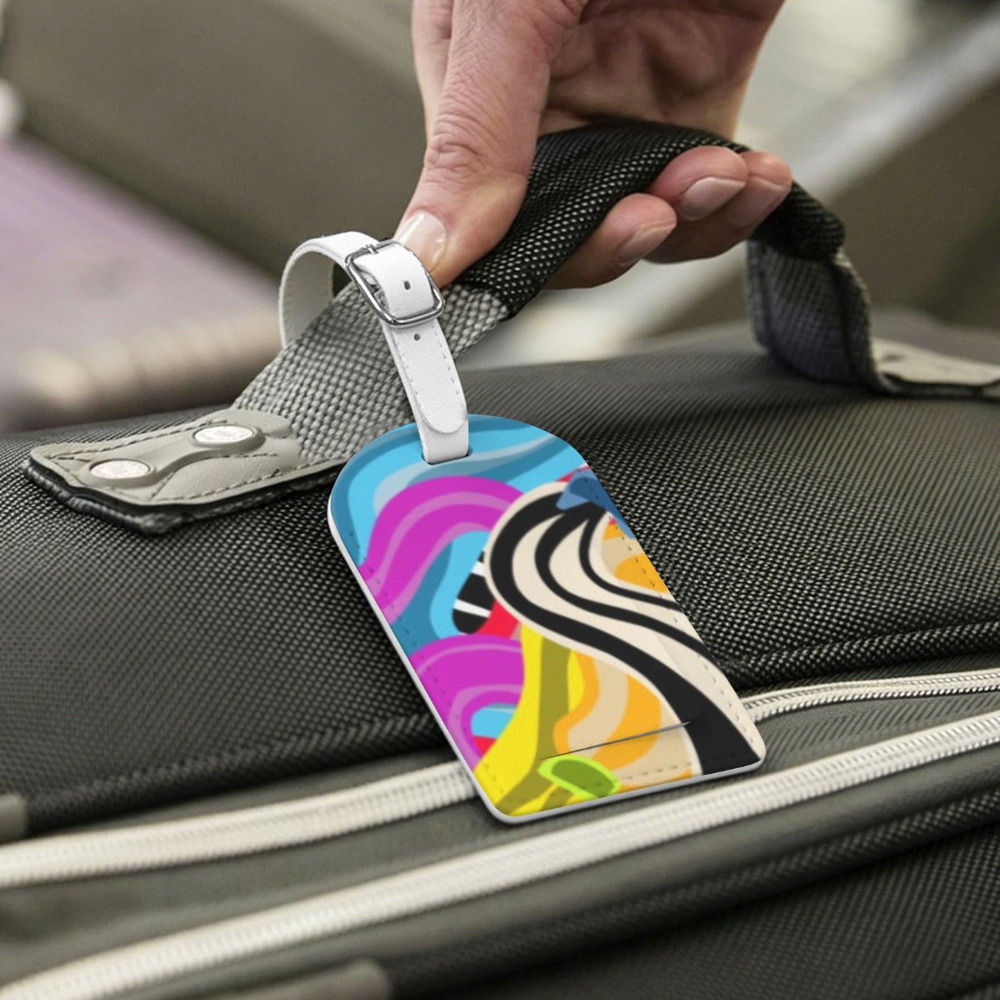 ATL Midtown Motion Leather Luggage Tag (One Per Order )