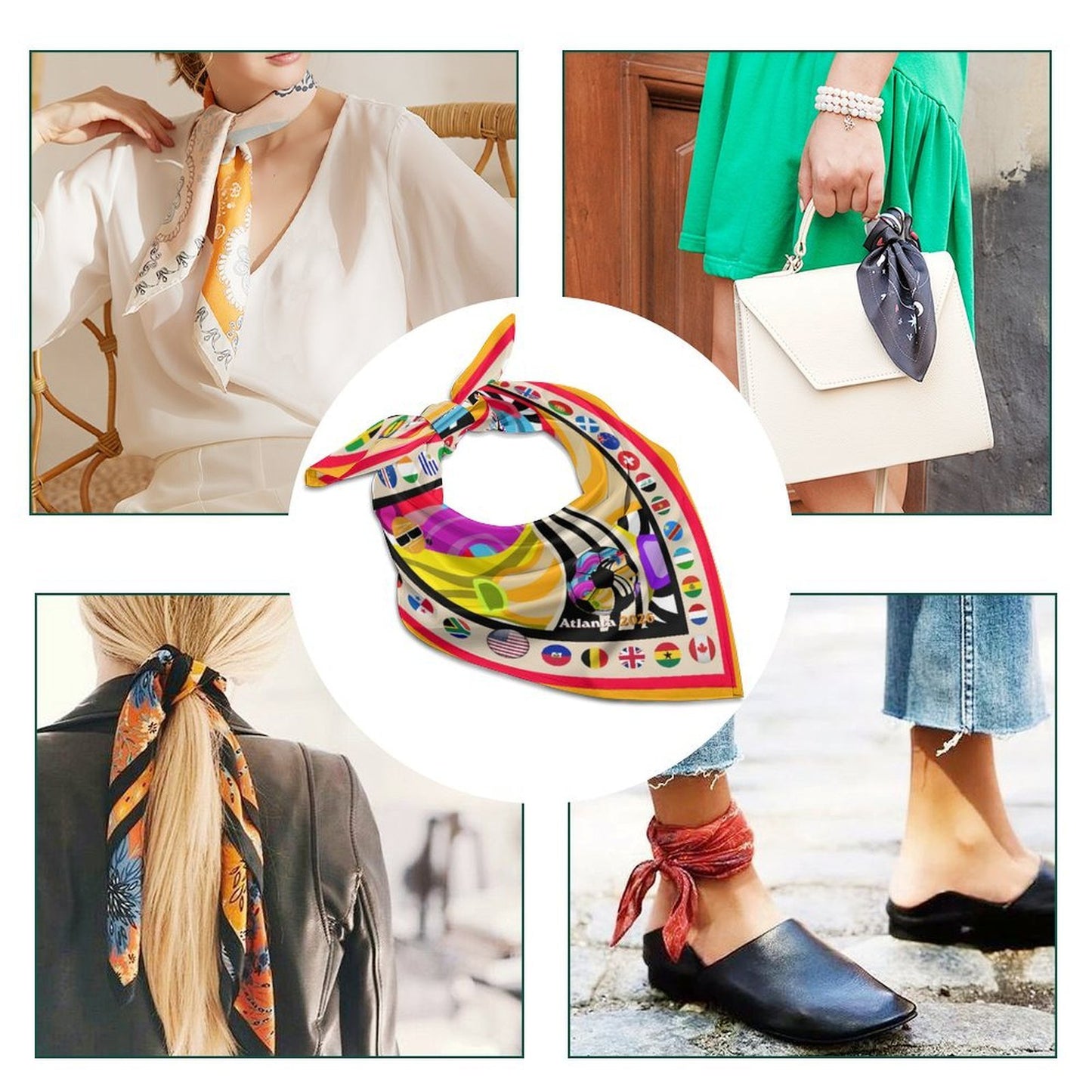 ATL Midtown Motion Satin Scarf