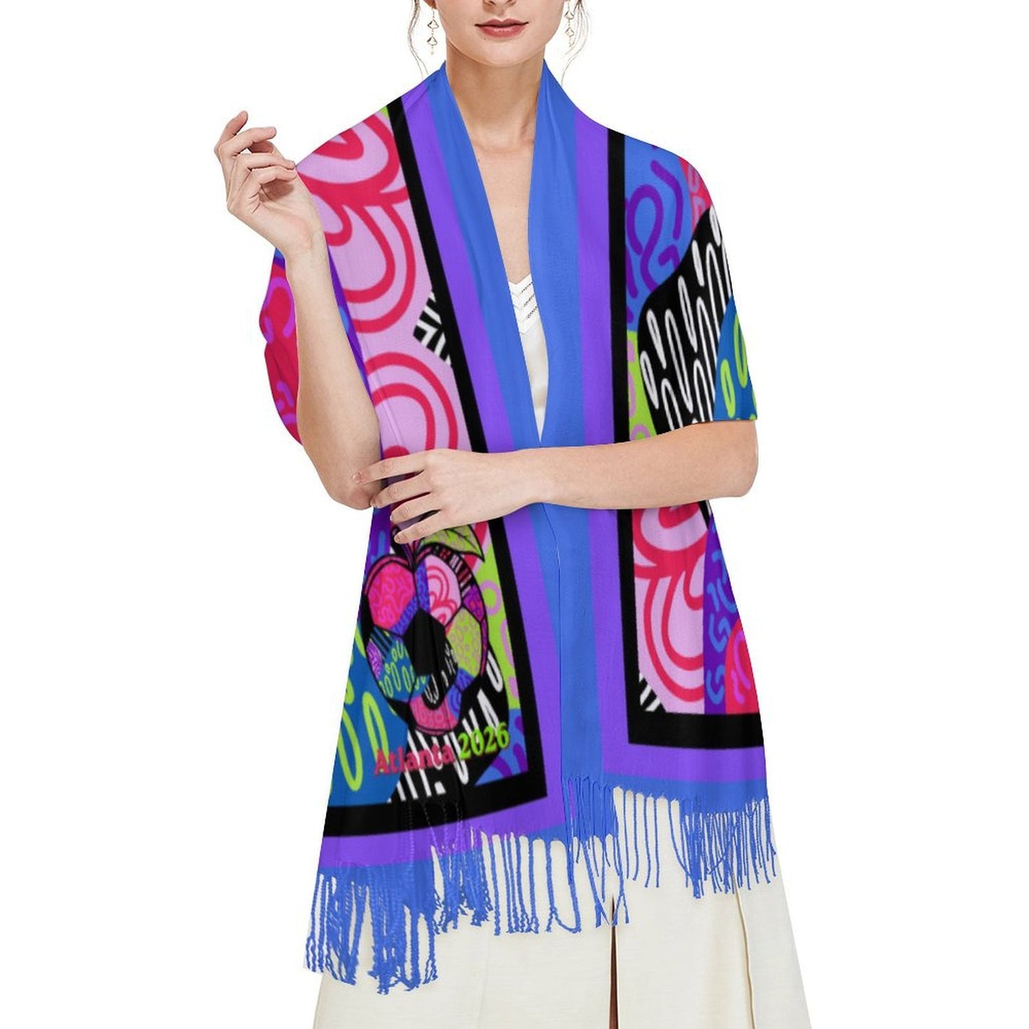 ATL Ponce Pop Tassel Scarf