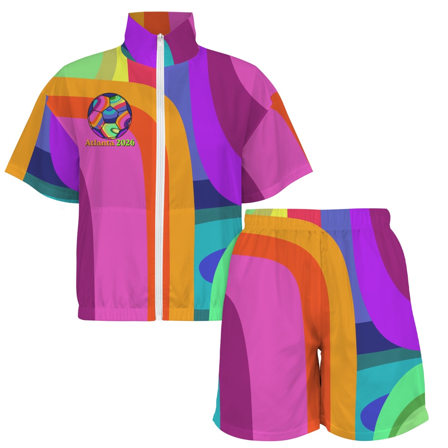 ATL Varsity Wave Women’s Windbreaker Short Set