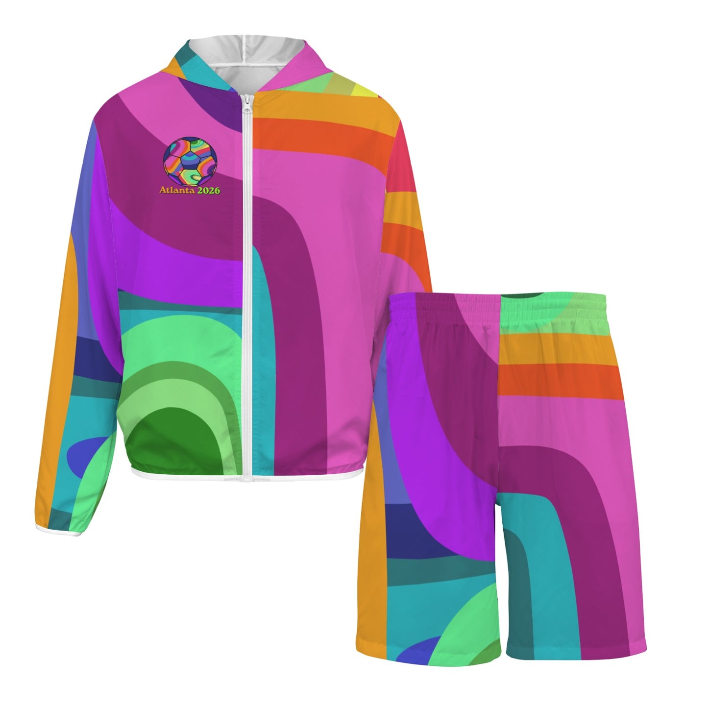 ATL Varsity Wave Men’s Lightweight Sun Hoodie & Shorts Set